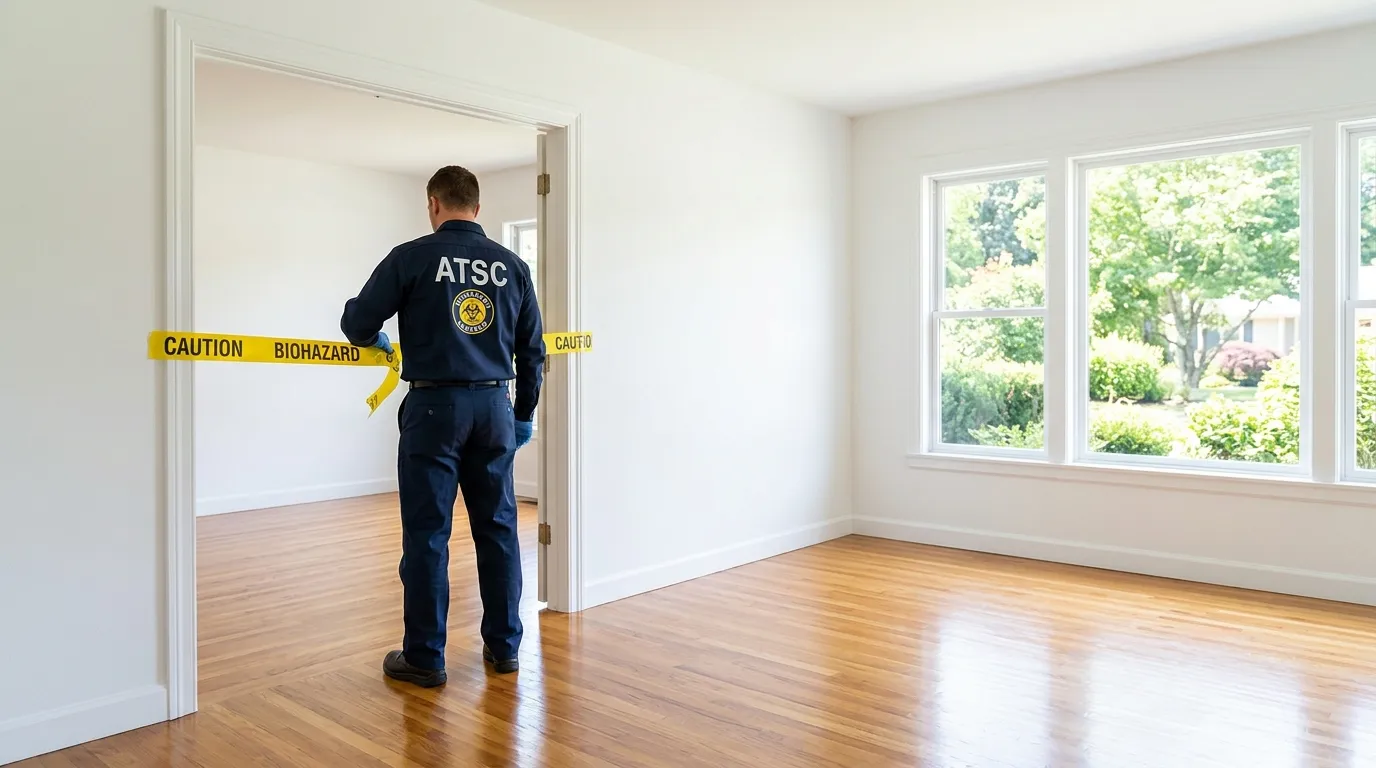 Certified biohazard cleanup crew performing Decomposition Cleanup in Yeadon